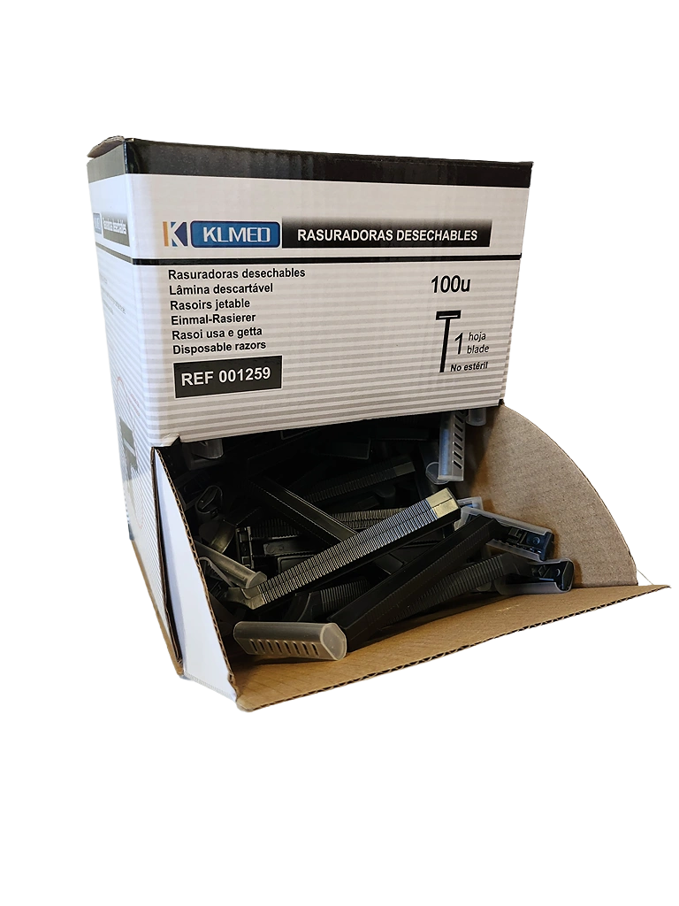 Laminas Descartáveis Preto Não Estéril 1 Folha C/100 Und