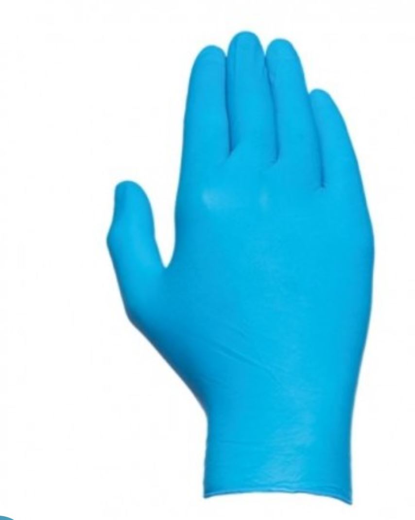 Luvas Nitrilo Azul Descartáveis S/ Pó