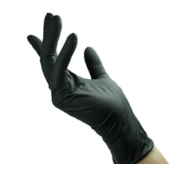 Luvas Nitrilo Preto Descartáveis S/ Pó