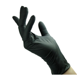 Luvas Nitrilo Preto Descartáveis S/ Pó