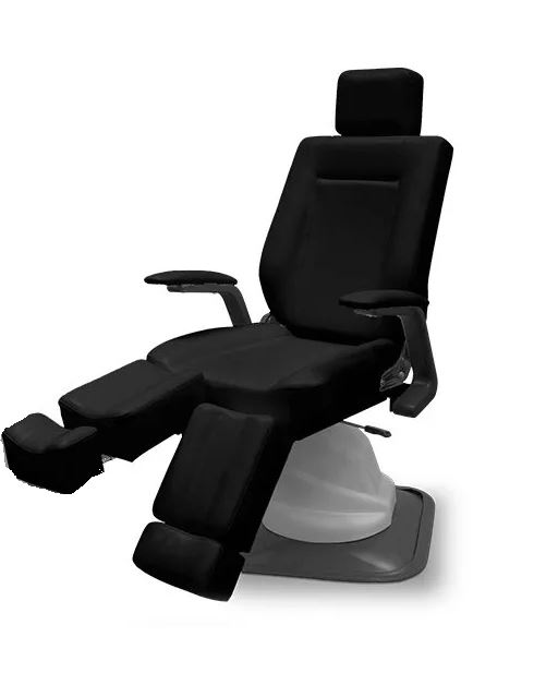 Silla reclinable hidráulica negra