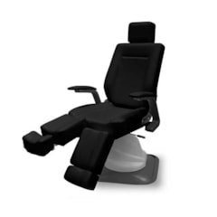 Silla reclinable hidráulica negra