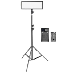 Neewer LED Super Fino com Suporte de Iluminação e Bateria.