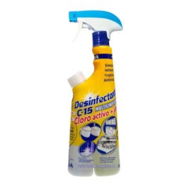 Desinfetante C-15,  MultiUsos de Cloro Ativo  - 1 = 48 Vezes