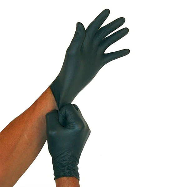 Guantes de Nitrilo Negro Extra Fuerte - 100 und