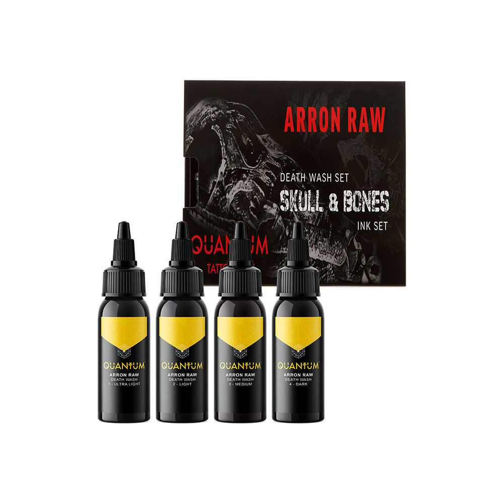 Arron Raw - Skull & Bones Gray Wash - Set of 4 - 120 ML