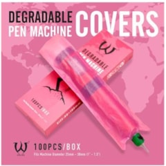 Ava Degradable Pen Machine Covers Pink - 100 Und