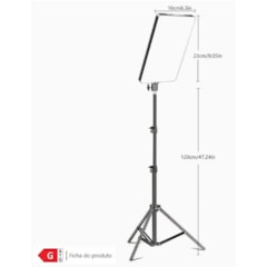 Luz Led De 25,4 cm Con Soporte De 119,99 cm