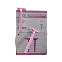 Laminas Descartáveis Rosa 100 Und / Não Estéril