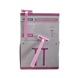 Laminas Descartáveis Rosa 100 Und / Não Estéril