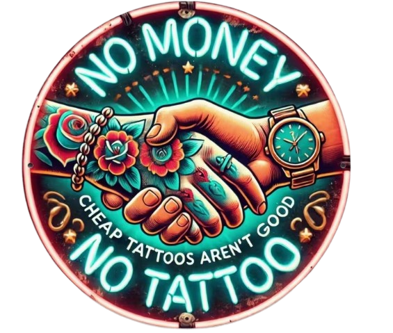 Placa Metal 12 - No Money / No Tattoo