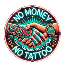 Placa Metal 12 - No Money / No Tattoo